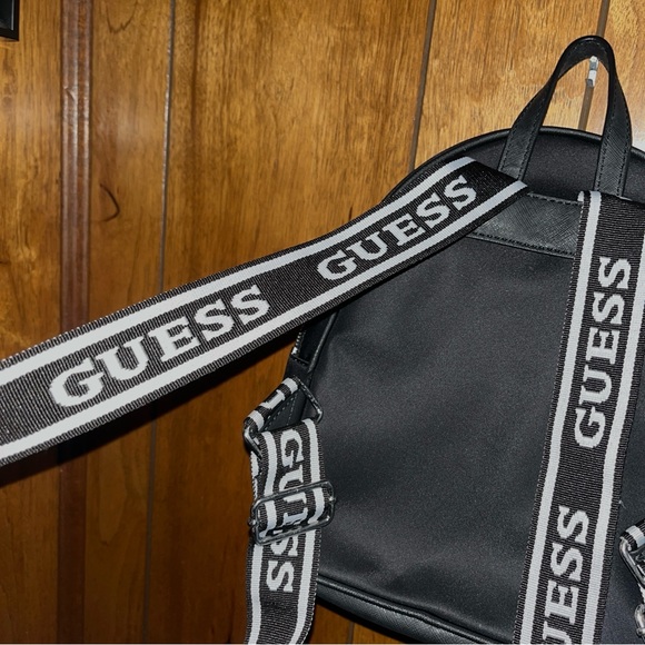 GUESS Black Backpack with Logo Straps - Picture 8 of 9